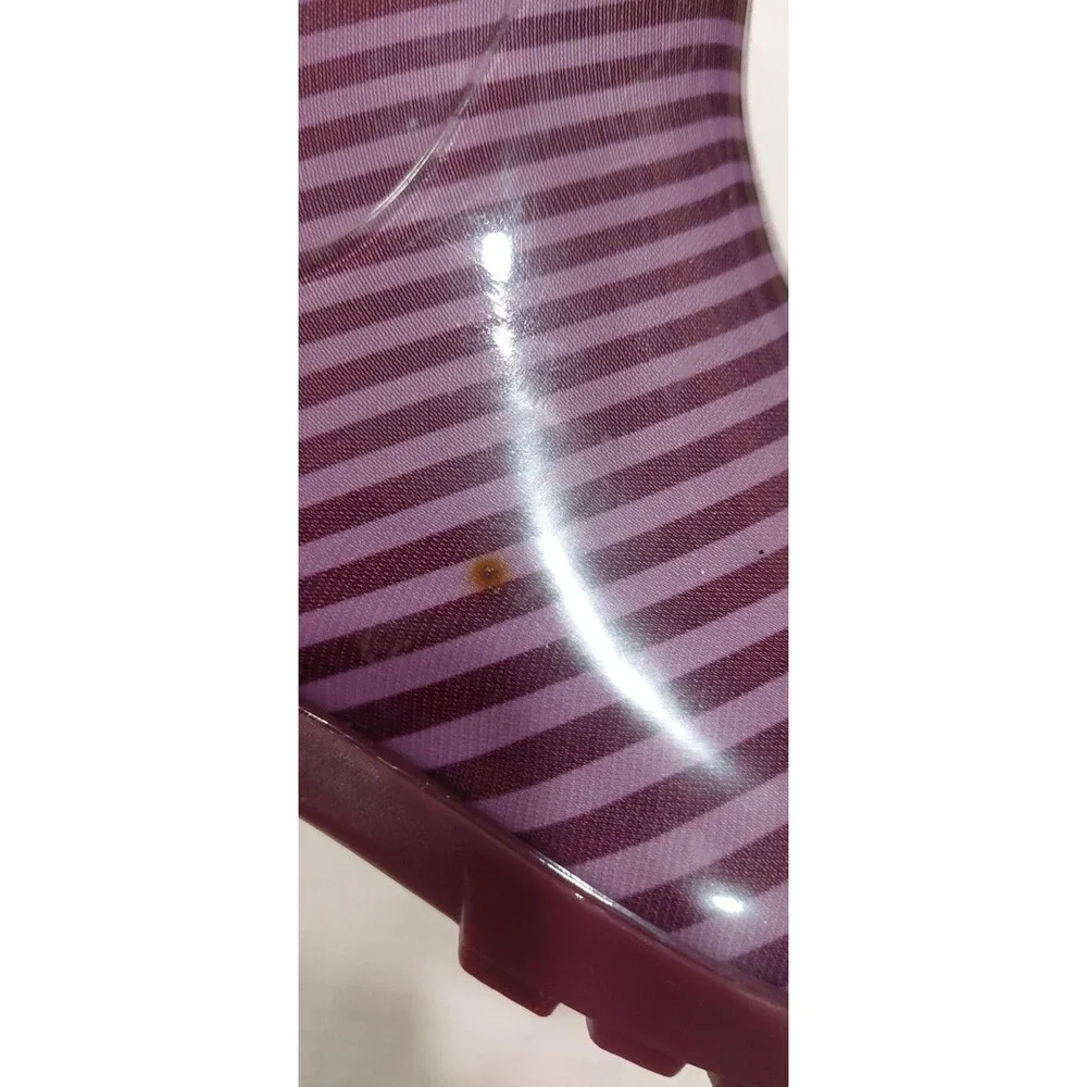 UGG Kids Raana Purple Striped Rain Boots Size 3